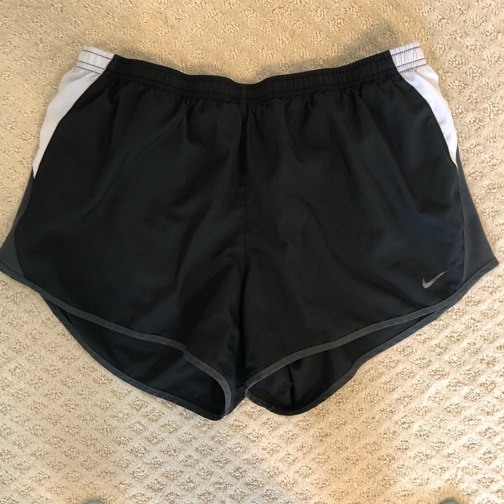 Black Nike running shorts